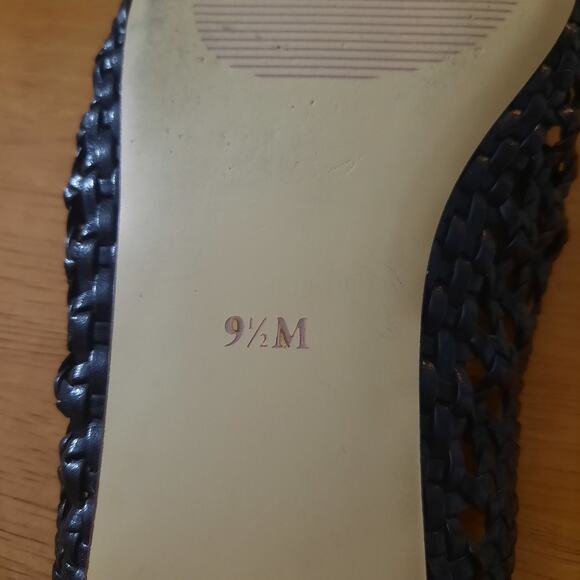 Talbots Edison Womens Almond Toe Open Back Bow Detail Black Mules Size 9 1/2 - Picture 7 of 8